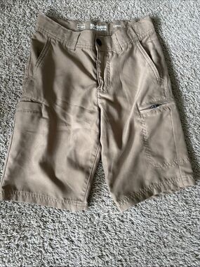 urban pipeline Tan Cargo Shorts with Zip Pocket